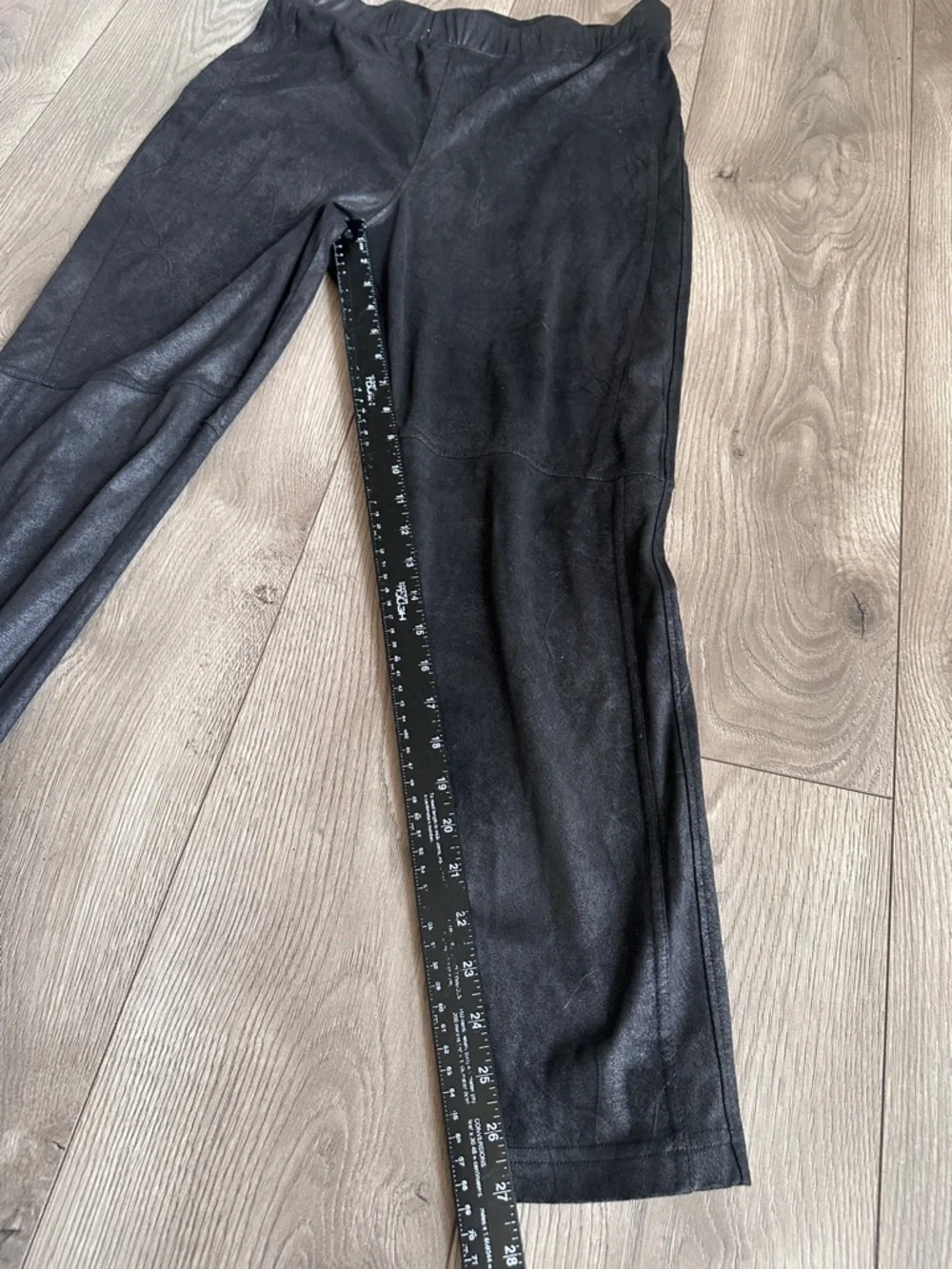 Free People Midnight Faux Suede Skinny Pants size Large